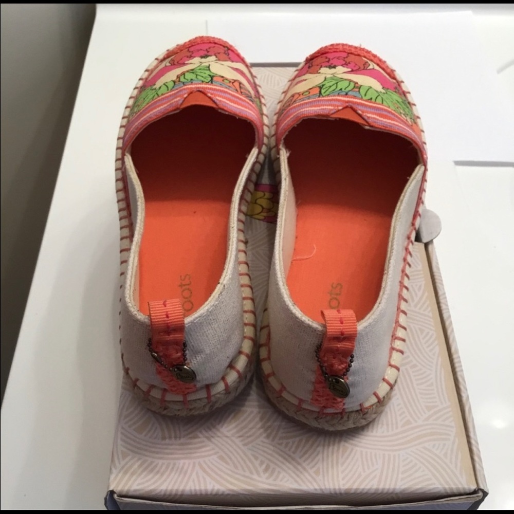 Sakroots Shoes Ella Color Block Espadrille Slip-On Flats - Picture 2 of 3